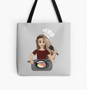 valkyrae making bacon and eggs for breakfast and have fun,amigops All Over Print Tote Bag RB1510 product Offical Valkyrae Merch