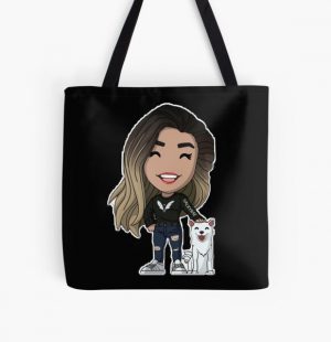 Valkyrae shirt and sticker All Over Print Tote Bag RB1510 product Offical Valkyrae Merch